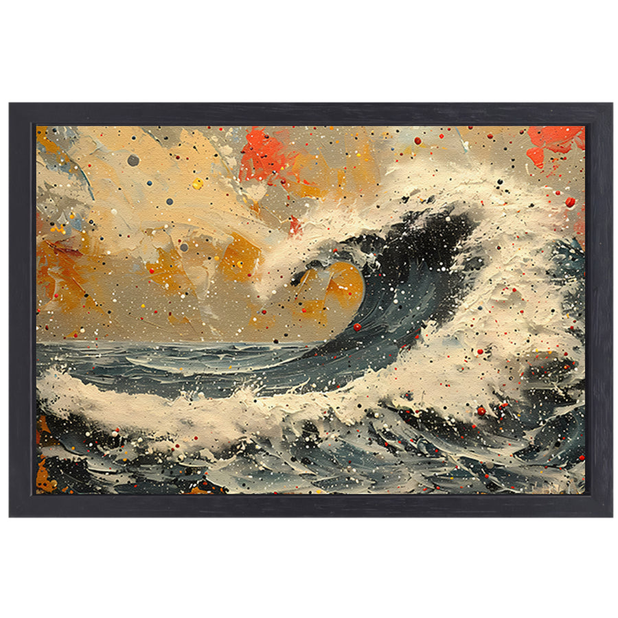 Impressionistische Zeegezicht canvas met baklijst