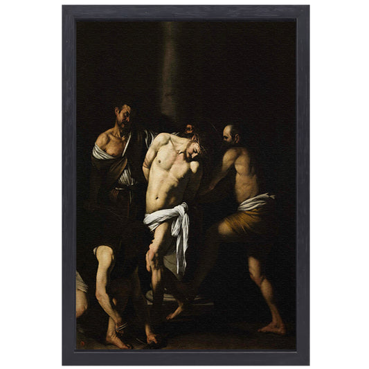 De geseling van Christus - Caravaggio canvas met baklijst