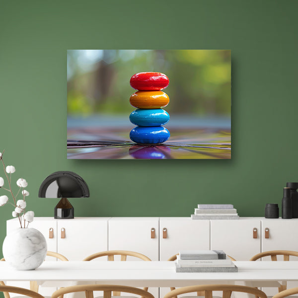 Minimalistisch Stenen Stapeling acrylglas