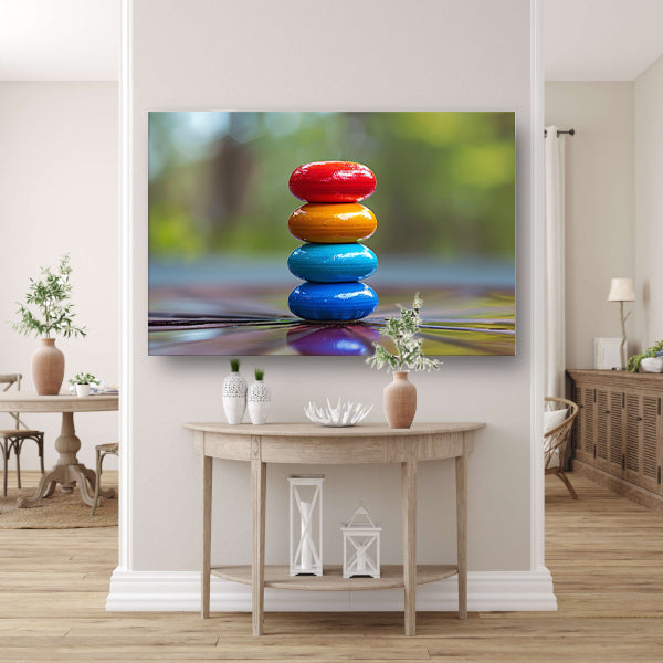 Minimalistisch Stenen Stapeling acrylglas
