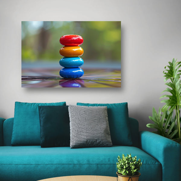 Minimalistisch Stenen Stapeling acrylglas