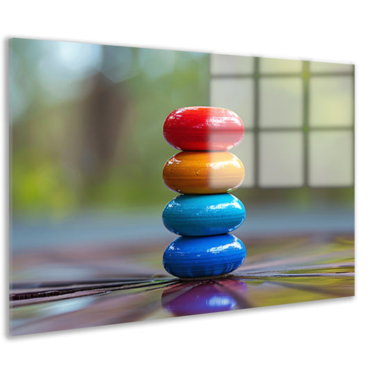 Minimalistisch Stenen Stapeling acrylglas