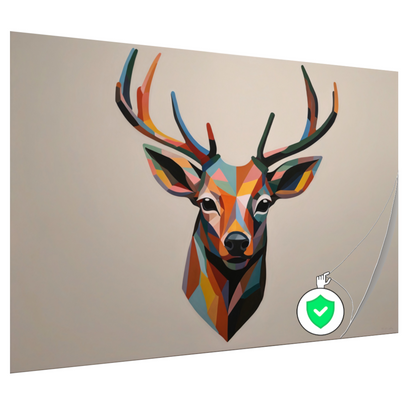 Kleurrijk Geometrisch Portret van een Hert poster