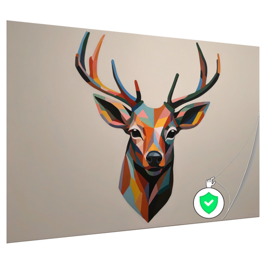 Kleurrijk Geometrisch Portret van een Hert poster