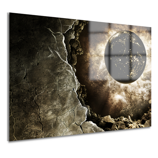 Planeet ontsnapt uit portaal acrylglas