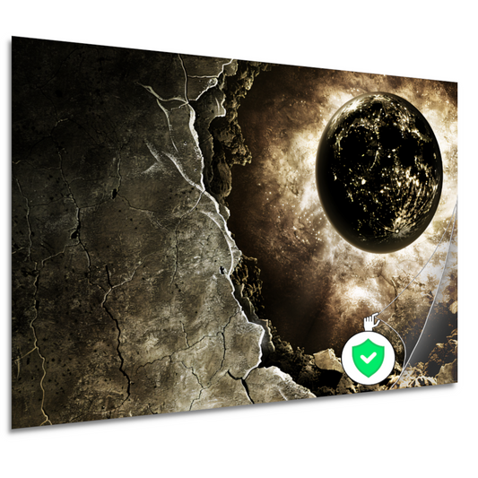 Planeet ontsnapt uit portaal poster