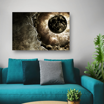 Planeet ontsnapt uit portaal canvas