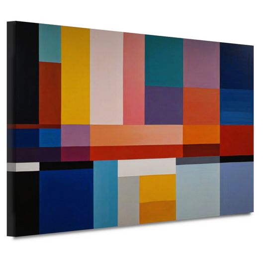 Abstracte Geometrie in Primaire Kleuren canvas