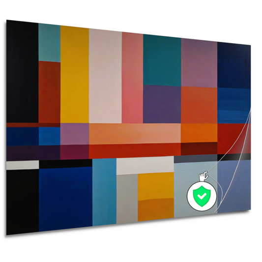 Abstracte Geometrie in Primaire Kleuren poster