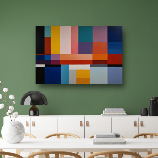 Abstracte Geometrie in Primaire Kleuren poster