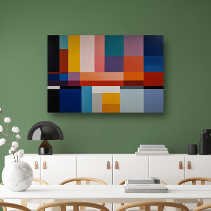 Abstracte Geometrie in Primaire Kleuren poster