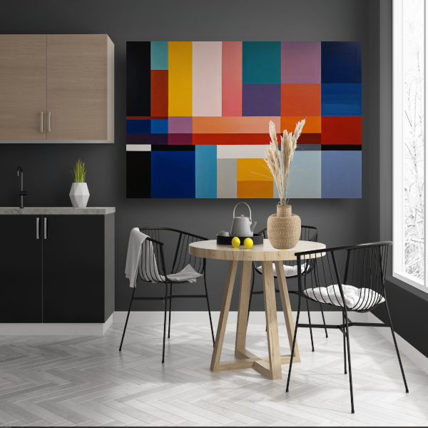 Abstracte Geometrie in Primaire Kleuren poster
