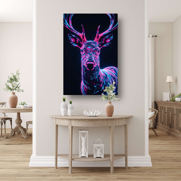 Neon hert in futuristisch lichtontwerp acrylglas