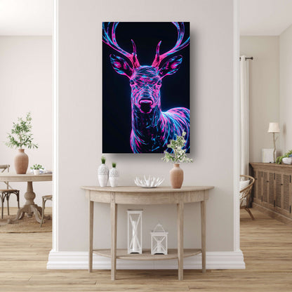 Neon hert in futuristisch lichtontwerp acrylglas