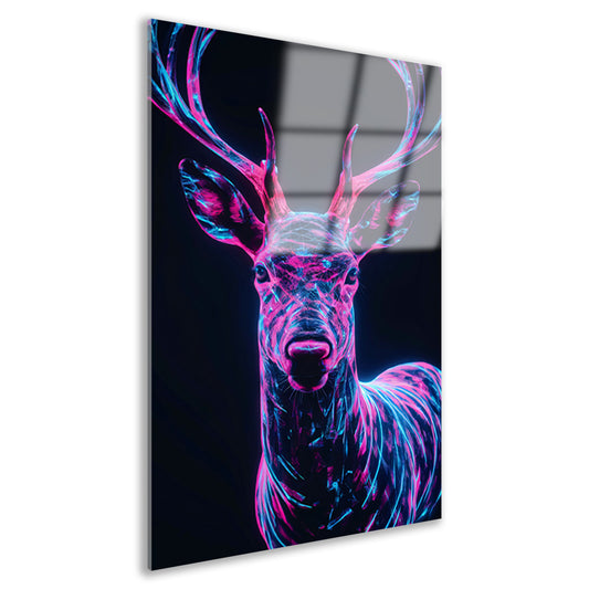 Neon hert in futuristisch lichtontwerp acrylglas
