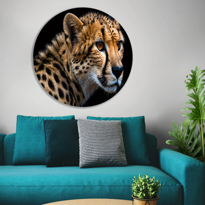 Indrukwekkende close-up van een cheetah forex muurcirkel