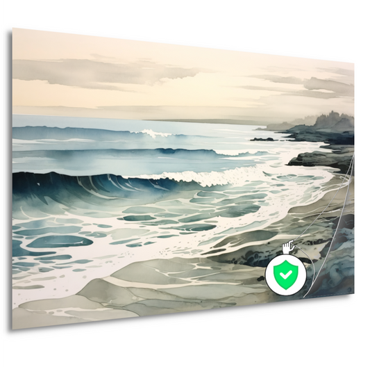 Aquarel golven abstract poster