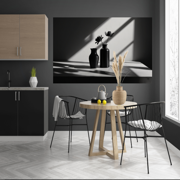 Stilleven met Vazen en Schaduwspel canvas met baklijst