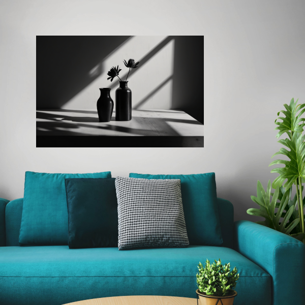 Stilleven met Vazen en Schaduwspel poster
