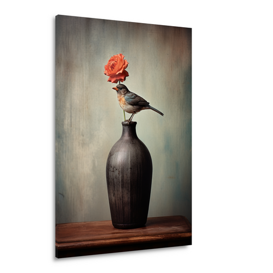 Minimalistische vaas met bloem in close-up Acrylglas