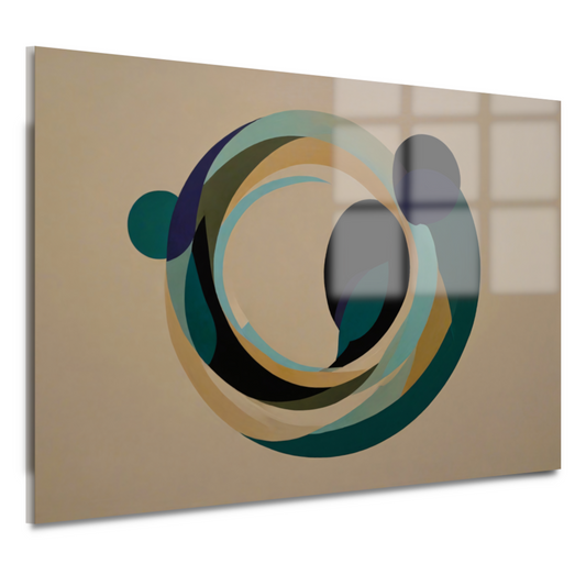 Abstracte Harmonie van Overlappende Cirkels en Kleur acrylglas
