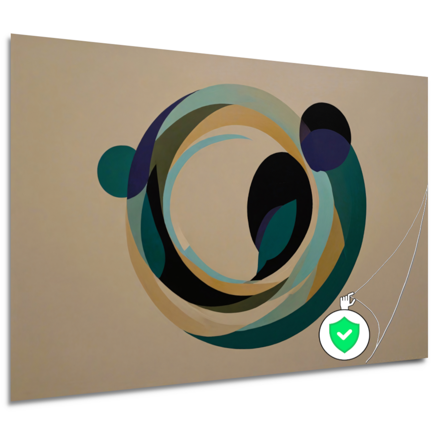 Abstracte Harmonie van Overlappende Cirkels en Kleur poster