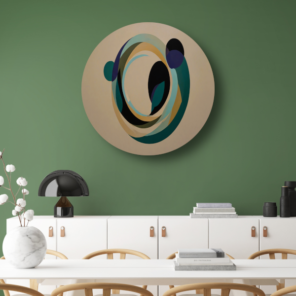 Abstracte Harmonie van Overlappende Cirkels en Kleur forex muurcirkel