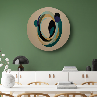 Abstracte Harmonie van Overlappende Cirkels en Kleur forex muurcirkel