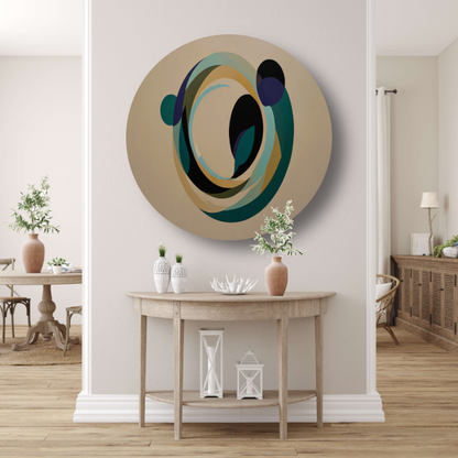 Abstracte Harmonie van Overlappende Cirkels en Kleur forex muurcirkel