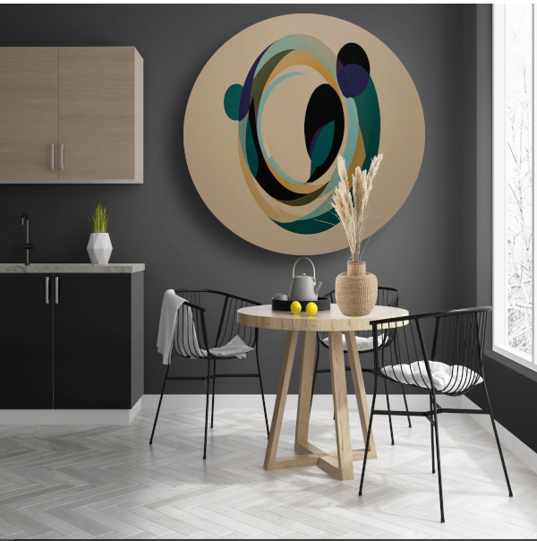 Abstracte Harmonie van Overlappende Cirkels en Kleur forex muurcirkel