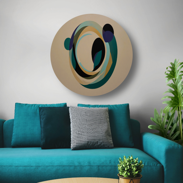Abstracte Harmonie van Overlappende Cirkels en Kleur forex muurcirkel
