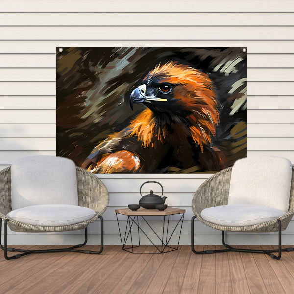 Gouden Arend in Landschap tuinposter