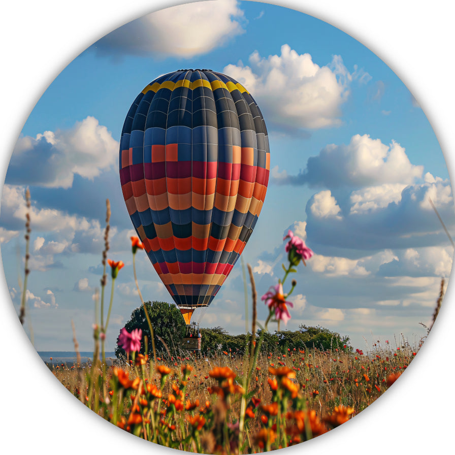 Luchtballon boven Bloemenveld forex muurcirkel