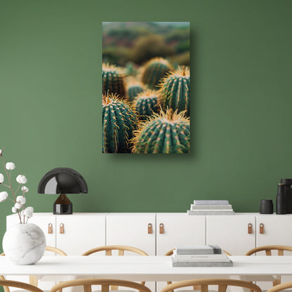 Close-up van Groene Cactussen canvas