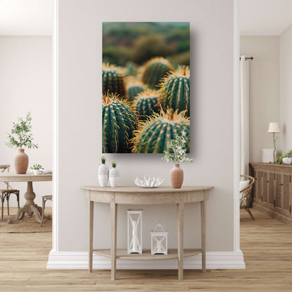 Close-up van Groene Cactussen canvas