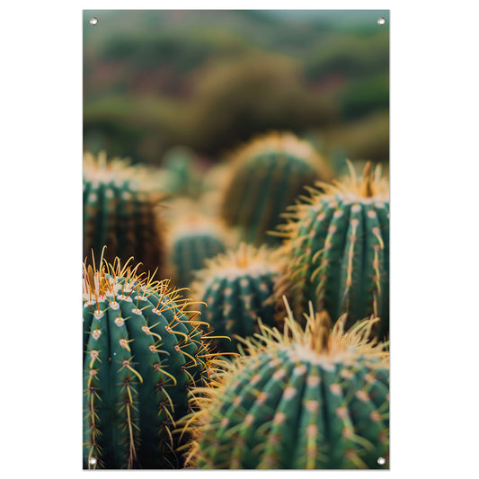 Close-up van Groene Cactussen tuinposter