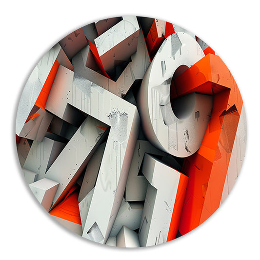 Dynamisch 3D typografie ontwerp met letters forex muurcirkel