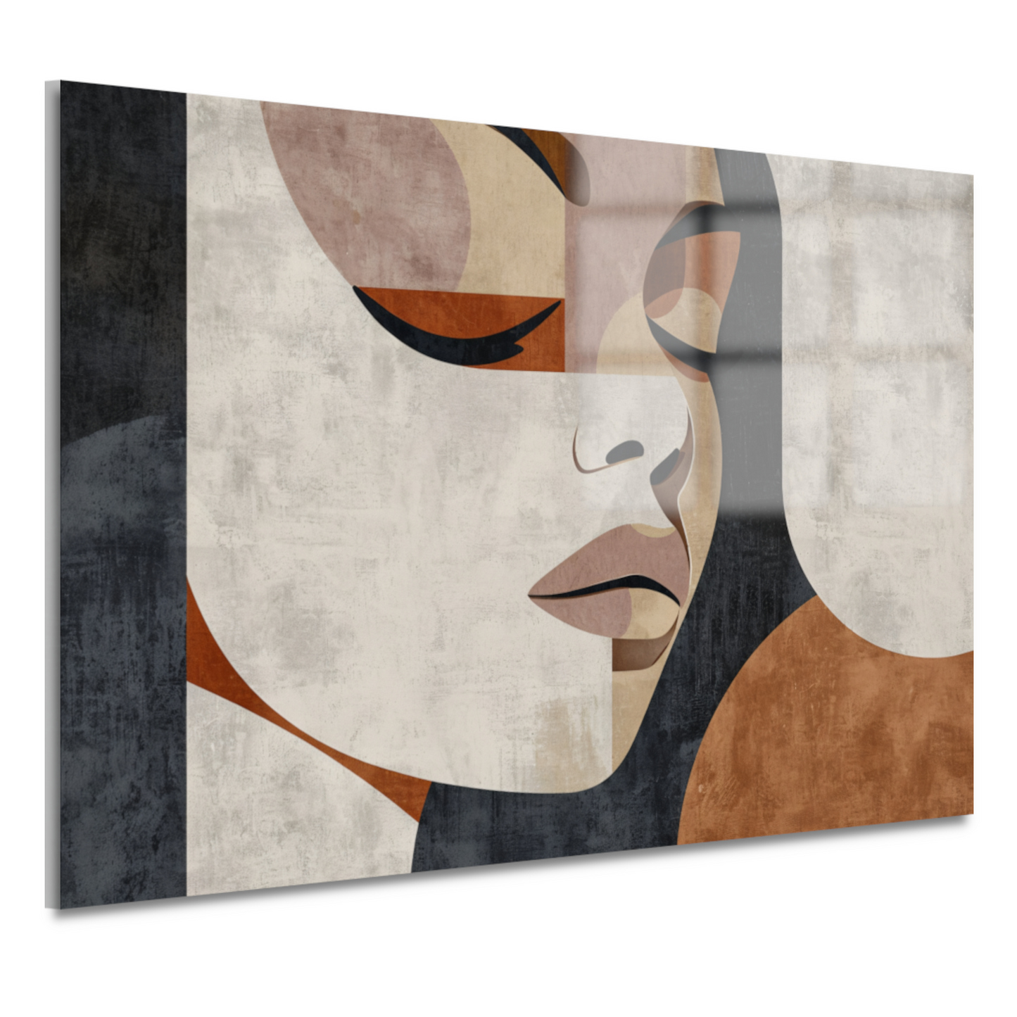 Geometrische Abstractie van een Vrouwengezicht acrylglas
