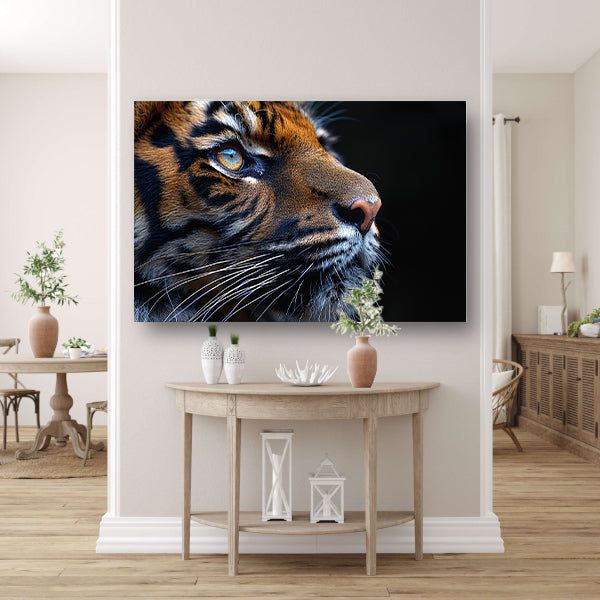 Het betoverende oog van de tijger canvas