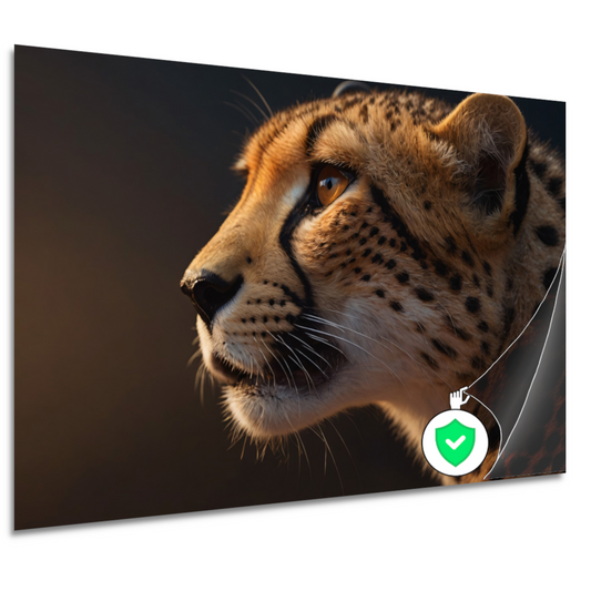 Intense blik van een majestueuze cheeta poster