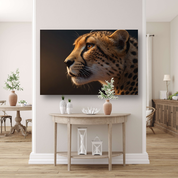 Intense blik van een majestueuze cheeta poster