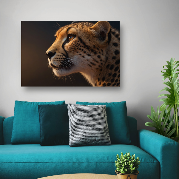 Intense blik van een majestueuze cheeta poster