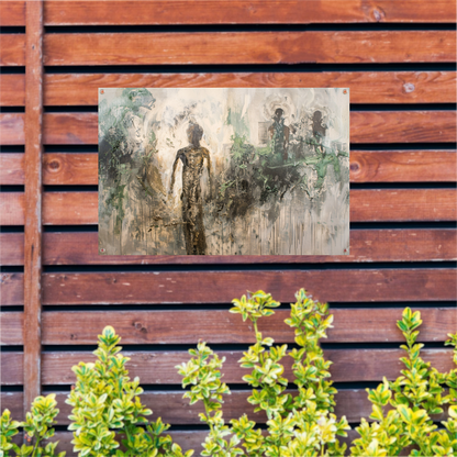 Abstracte Dans in Goud en Zwart tuinposter