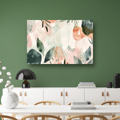 Organische vormen en pasteltinten in harmonie acrylglas