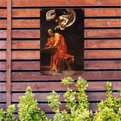 De inspiratie van Sint Matteüs - Caravaggio tuinposter