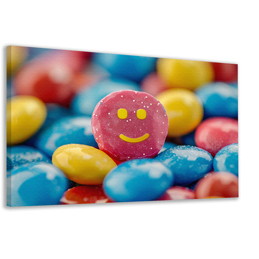 Smiley Snoepberg Kunstwerk canvas