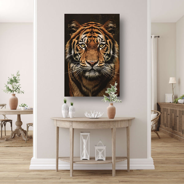 Portret van een Indrukwekkende Tijger canvas