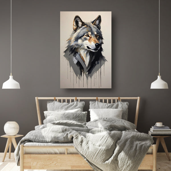 Intense Blik van een Abstracte Wolf Acrylglas