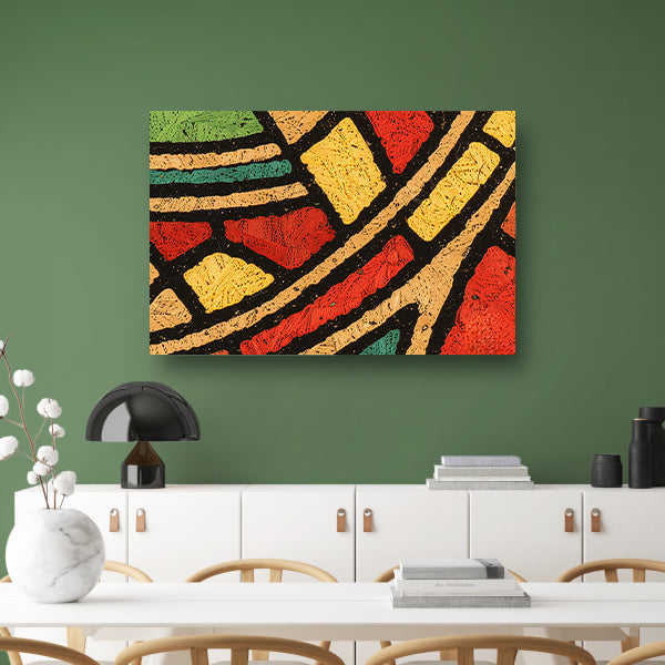 Abstract patroon met kleurrijke geometrische vormenposter