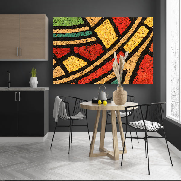 Abstract patroon met kleurrijke geometrische vormenposter